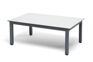 «Канны» журнальный столик из HPL 95х60, H40, каркас «серый графит», цвет столешницы «молочный»