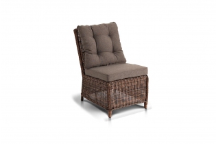 «Бергамо» плетеный центральный модуль дивана (коричневый)